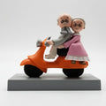 Aged Scooter Couple Miniature