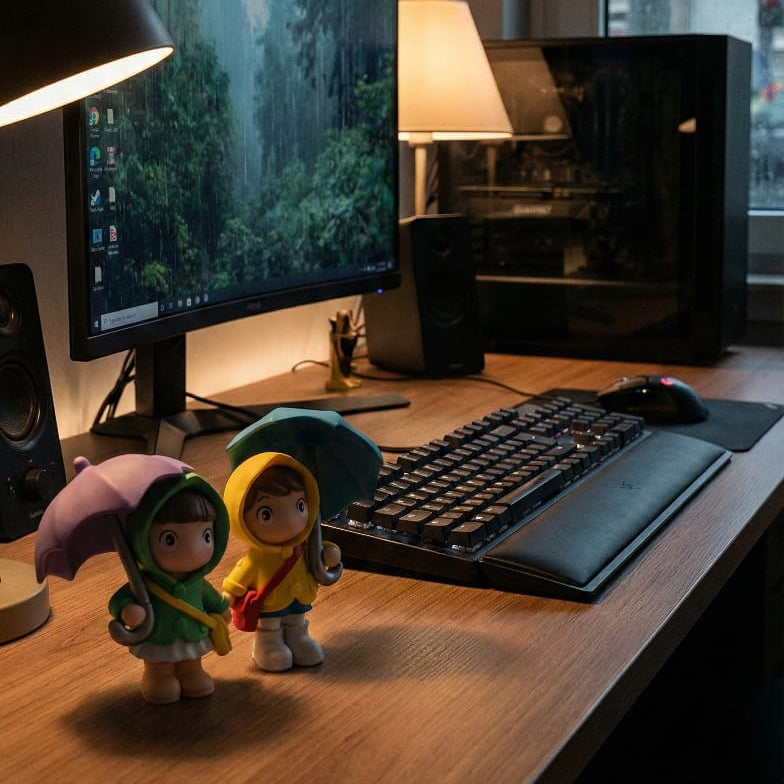 Umbrella Couple Miniature