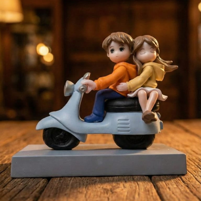 Young Scooter Couple Miniature