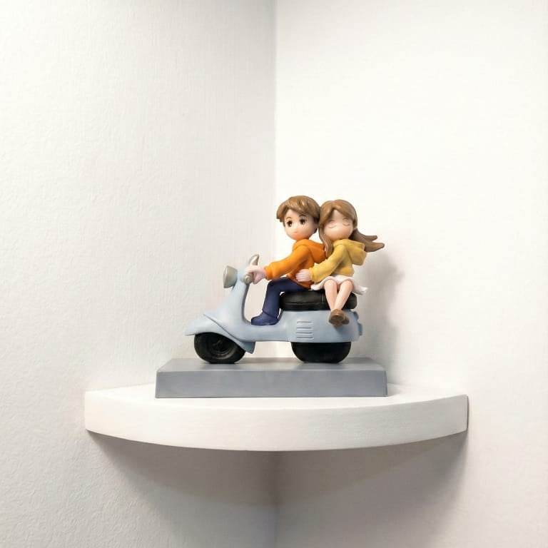 Young Scooter Couple Miniature